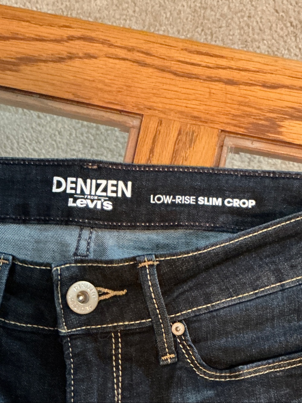 Denizen from Levi's Dark Blue Cropped Slim Jeans - Picture 2 of 6